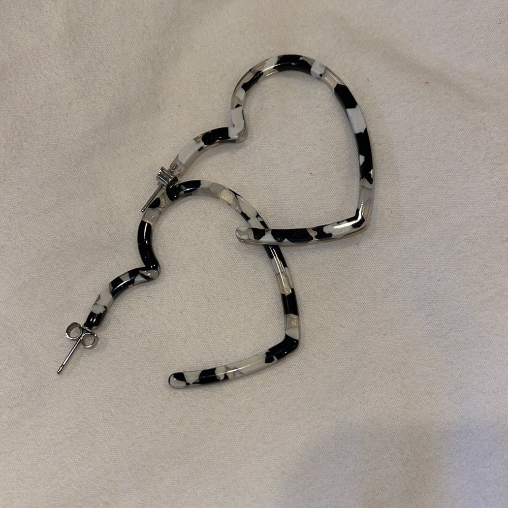 Heart Hoop Acetate Earrings